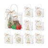 24 bolsas de regalo transparentes de Navidad con cinta de