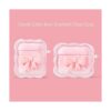 Bonita funda para AirPod con llavero lazo rosa diseño