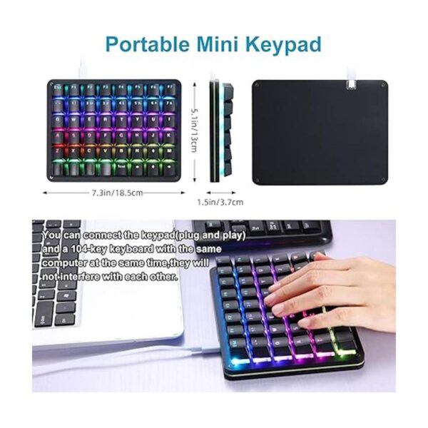 Koolertron SingleHanded Macro Mechanical Keyboard with RGB