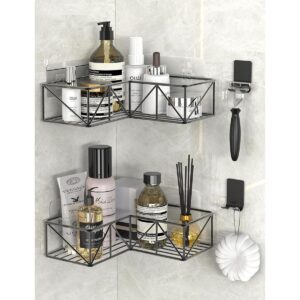 IPERLIFE Corner Shower Caddy Black Shower Organizer_1