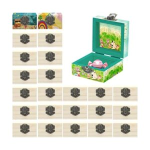 Paquete de 24 cajas de madera pequeña de 2.7 x 2.7 x 1.6