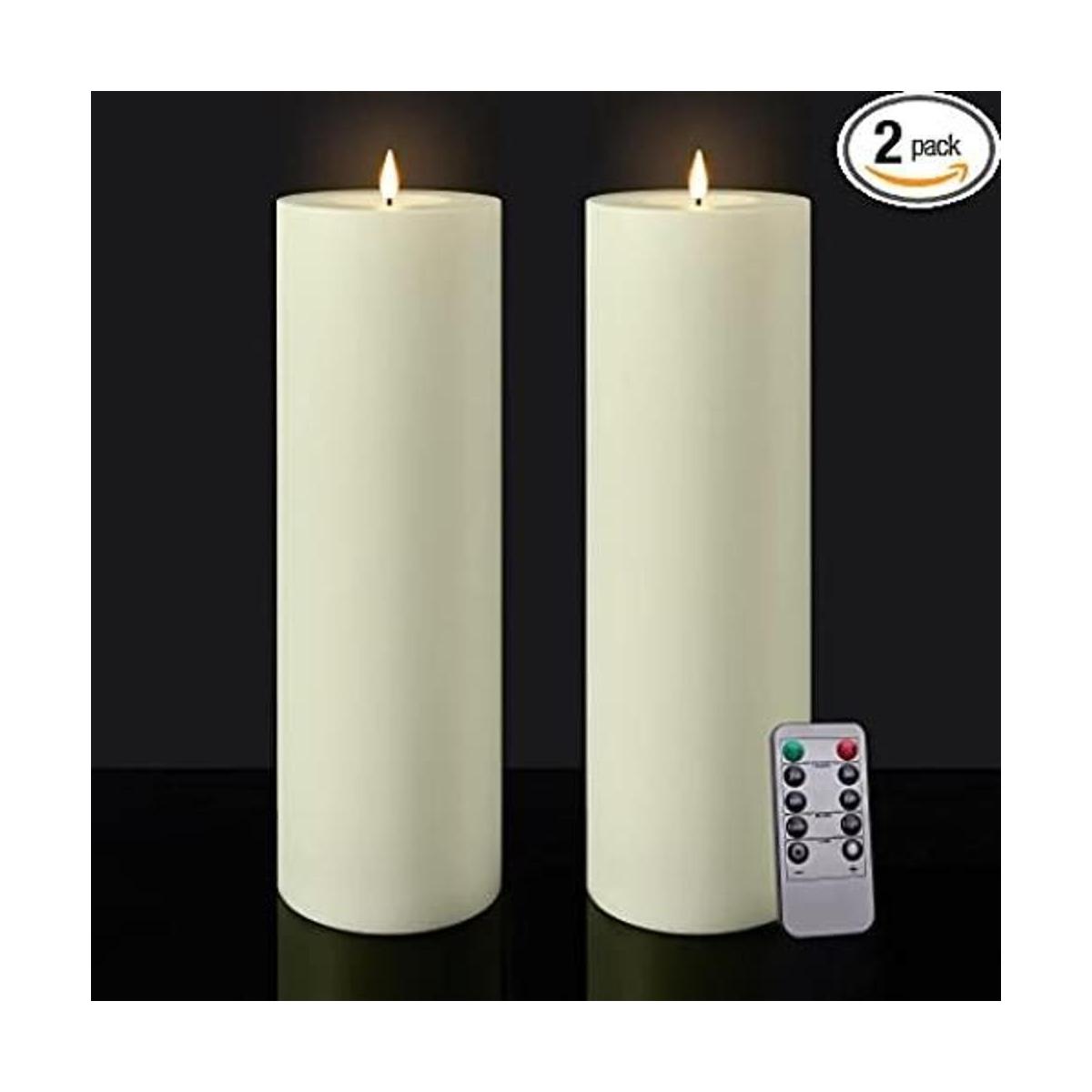 Velas LED grandes sin llama para exteriores velas de