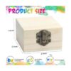 Paquete de 24 cajas de madera pequeña de 2.7 x 2.7 x 1.6
