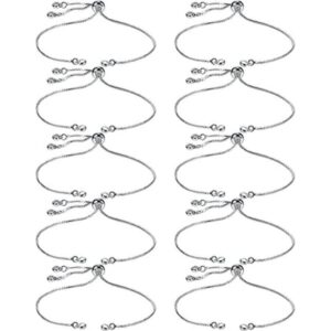 10 pulseras ajustables deslizantes para mujeres y niñas