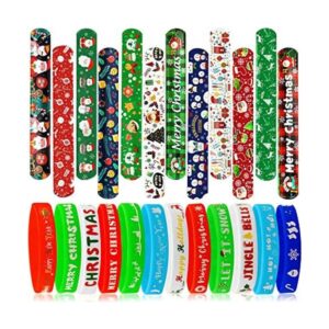 Paquete de 50 pulseras de silicona de Navidad surtidas_1