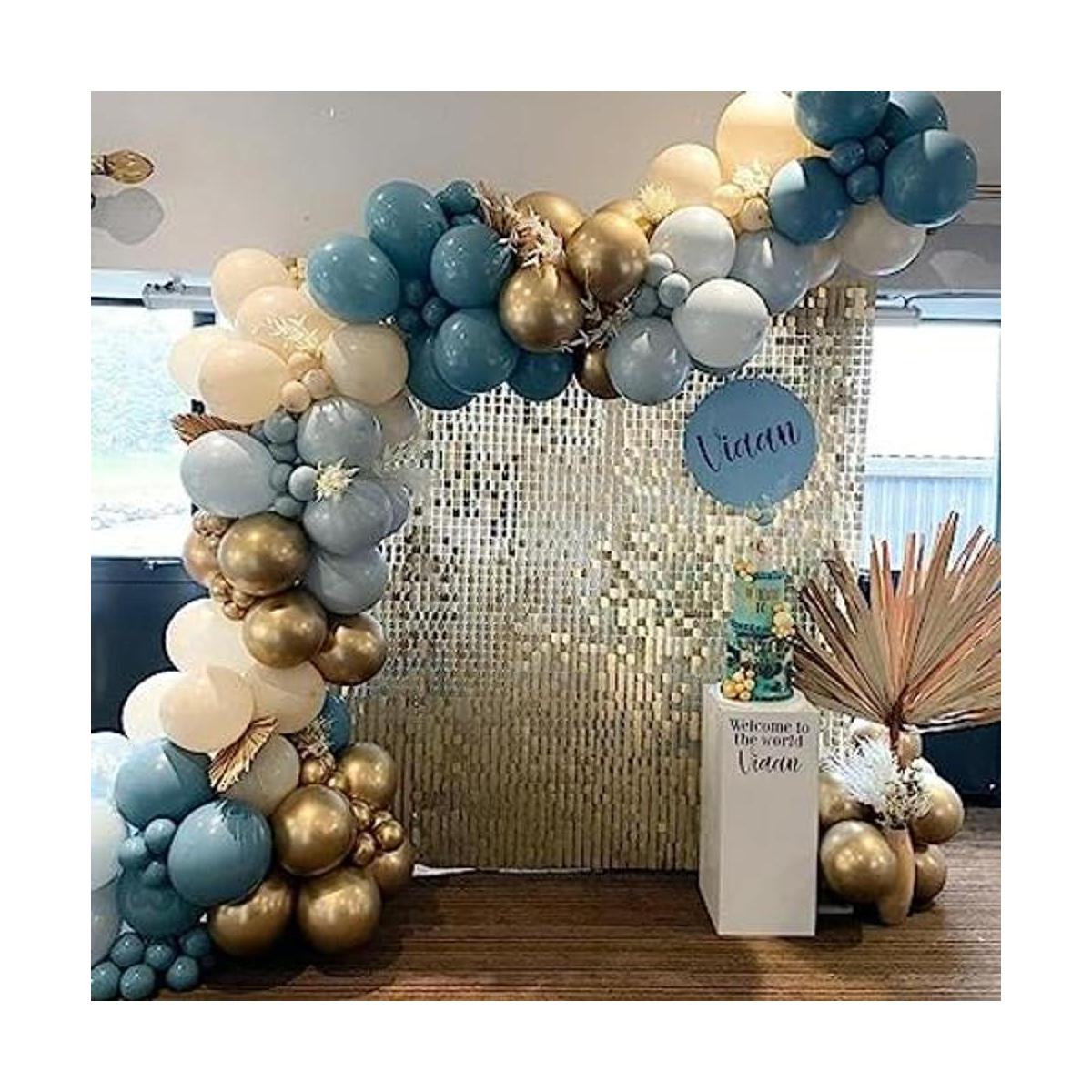 Beaumode Kit de arco de guirnalda de globos dorados de