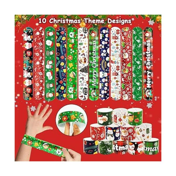 Paquete de 50 pulseras de silicona de Navidad surtidas_3