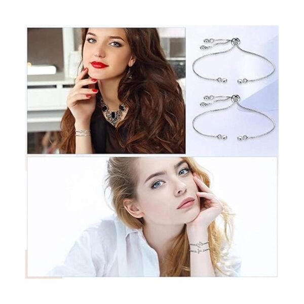 10 pulseras ajustables deslizantes para mujeres y niñas