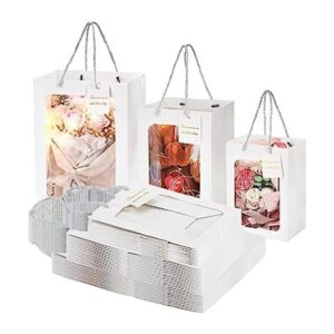 ZENFUN Paquete de 24 bolsas de regalo blancas con ventana_1