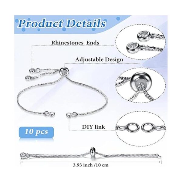 10 pulseras ajustables deslizantes para mujeres y niñas