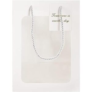 ZENFUN Paquete de 24 bolsas de regalo blancas con ventana_3