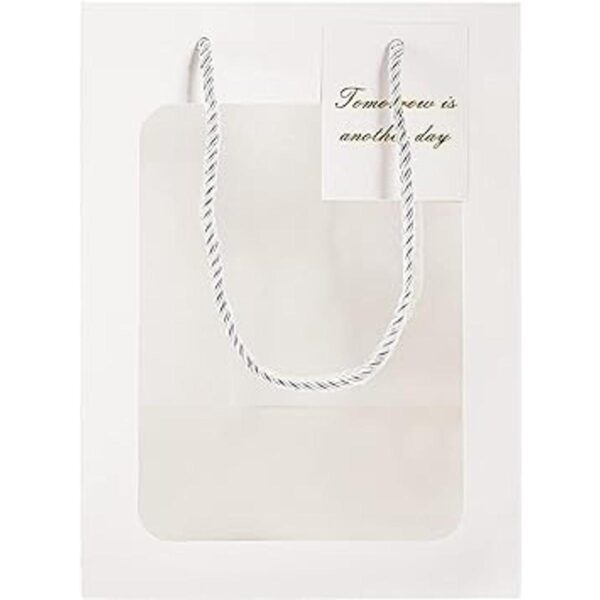 ZENFUN Paquete de 24 bolsas de regalo blancas con ventana_3