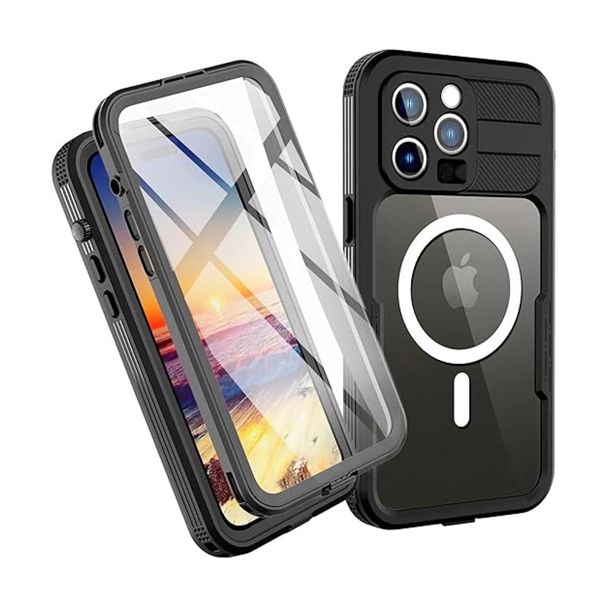 Funda impermeable para iPhone 14 Pro Max con protector de