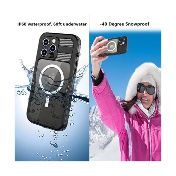 Funda impermeable para iPhone 14 Pro Max con protector de_3