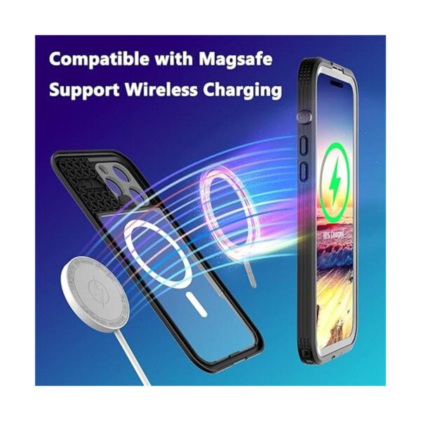 Funda impermeable para iPhone 14 Pro Max con protector de_4