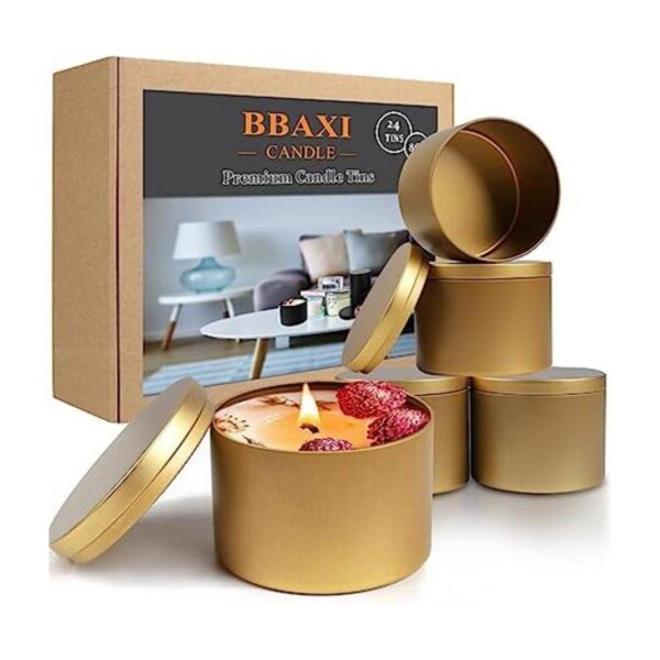 BBAXI 24 latas de velas de 8 onzas tarros de velas vacíos