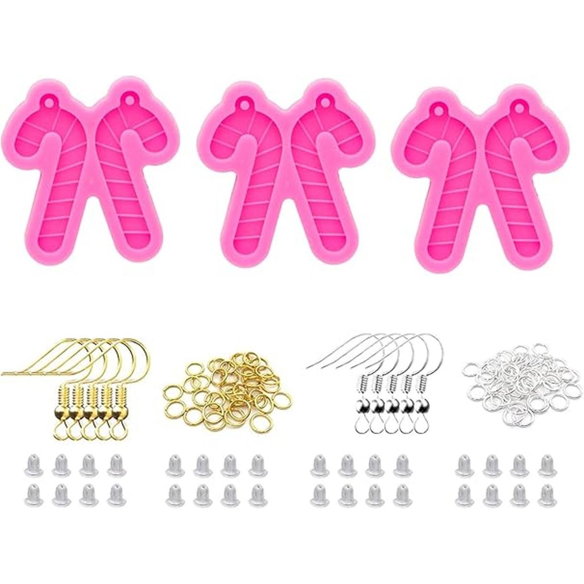 Kit de 103 moldes de resina para aretes 3 moldes de