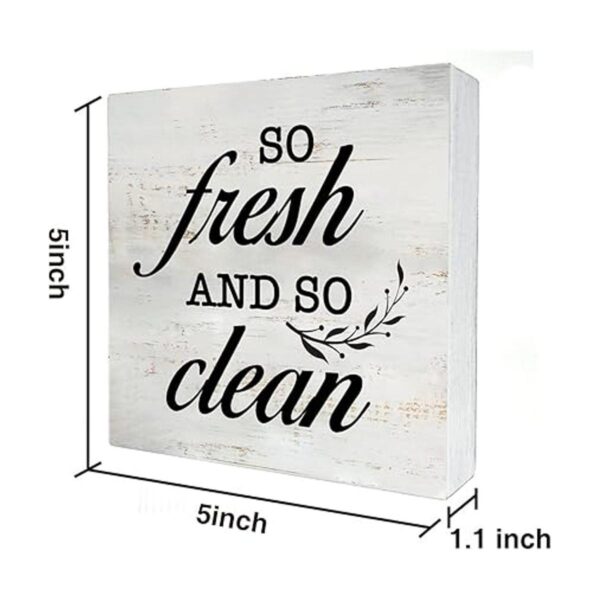 So Fresh and So Clean Cartel de caja de madera rústica_2