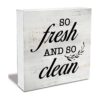 So Fresh and So Clean Cartel de caja de madera rústica_1