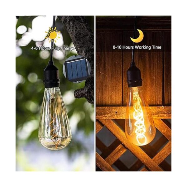 Hanging Solar Lights Outdoor Garden Vintage Edison Bulb_2