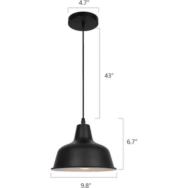 Luces colgantes industriales negras accesorios de_2