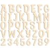 124 letras de madera de 2 pulgadas para manualidades