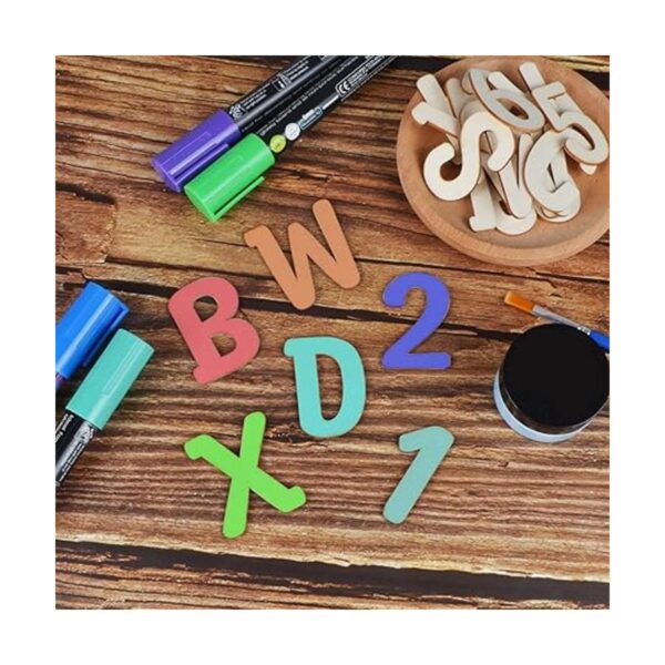 124 letras de madera de 2 pulgadas para manualidades