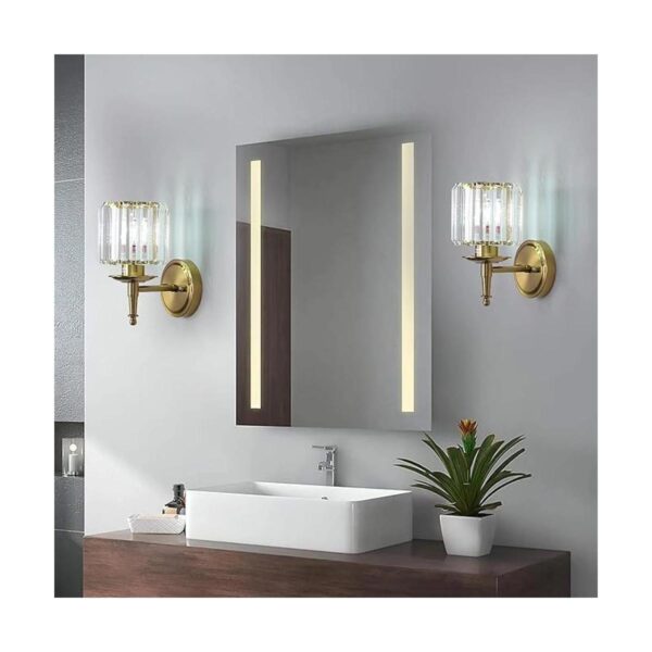 Set of 2 Modern Wall Sconces Crystal Wall Lamp Lampshade