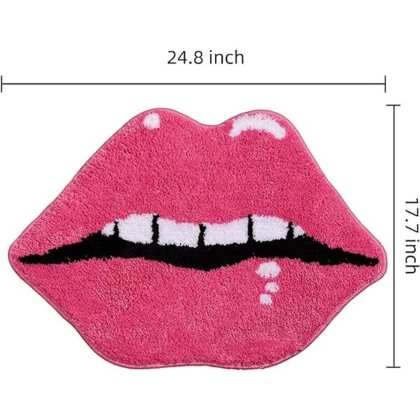 Panstar Alfombra de baño de labios rosados bonita