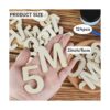 124 letras de madera de 2 pulgadas para manualidades