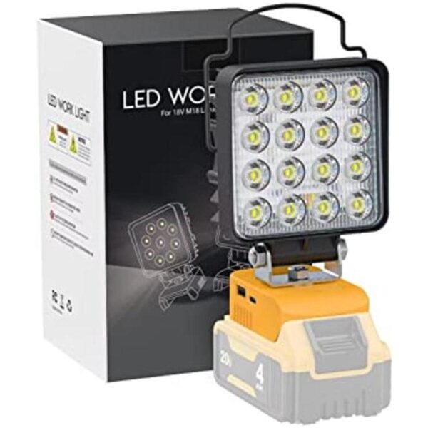 LIVOWALNY Luz de trabajo LED inalámbrica para batería