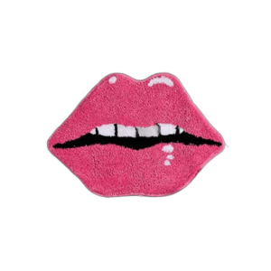 Panstar Alfombra de baño de labios rosados bonita
