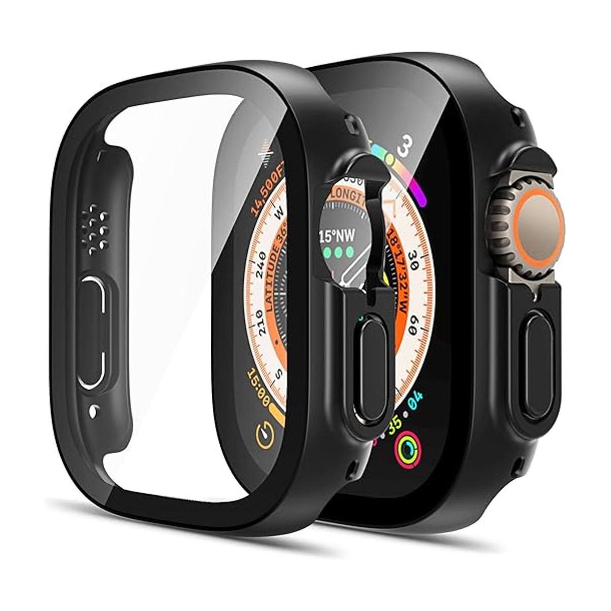 TAURI 2 Pack Hard Case Compatible for Apple Watch Ultra