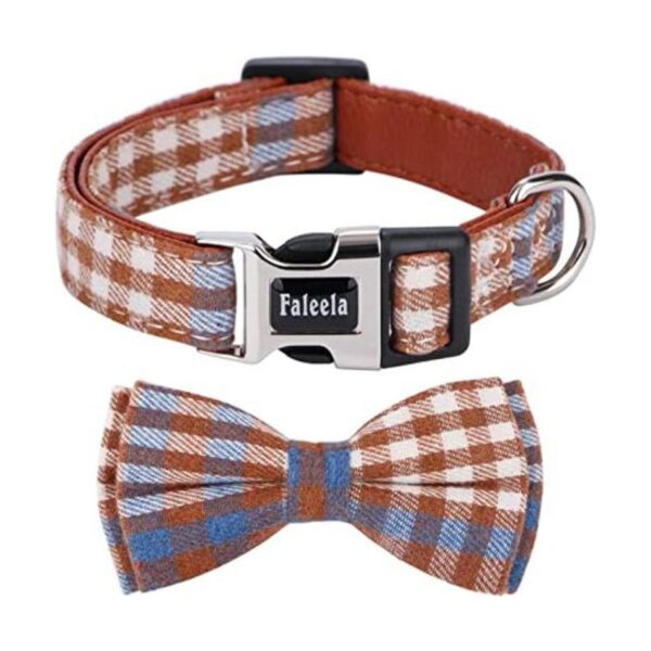 Faleela Collar de perro suave y cómodo con corbatín_1