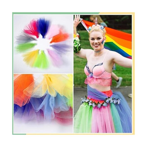 JaGely Rollos de tul de 32 colores de 6 x 25 yardas tela