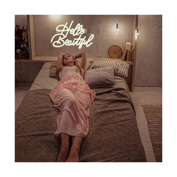 Hello Beautiul Letreros de neón blancos LooKLight LED de
