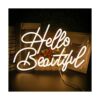 Hello Beautiul Letreros de neón blancos LooKLight LED de
