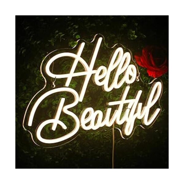 Hello Beautiul Letreros de neón blancos LooKLight LED de