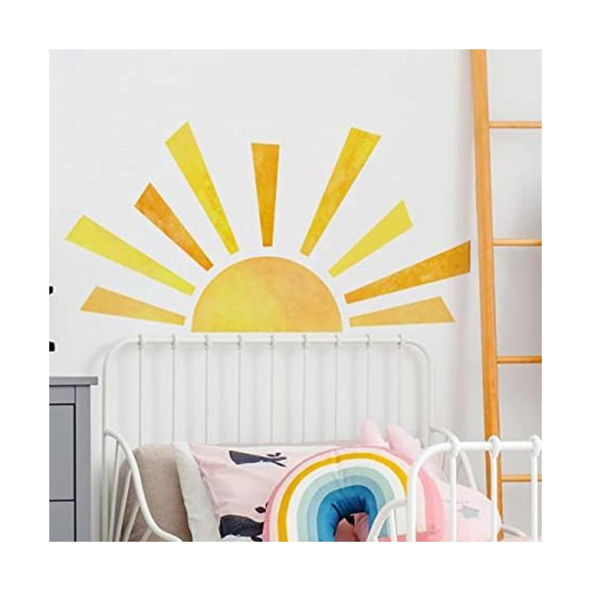 Calcomanías de pared estilo bohemio de medio sol 42 x