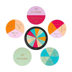 Juguete de reloj de fracción Montessori de madera_1