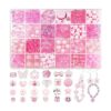 465 cuentas de acrílico surtidas de la serie rosa