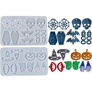 Mulukaya 2 piezas colgantes de aretes de Halloween de_1