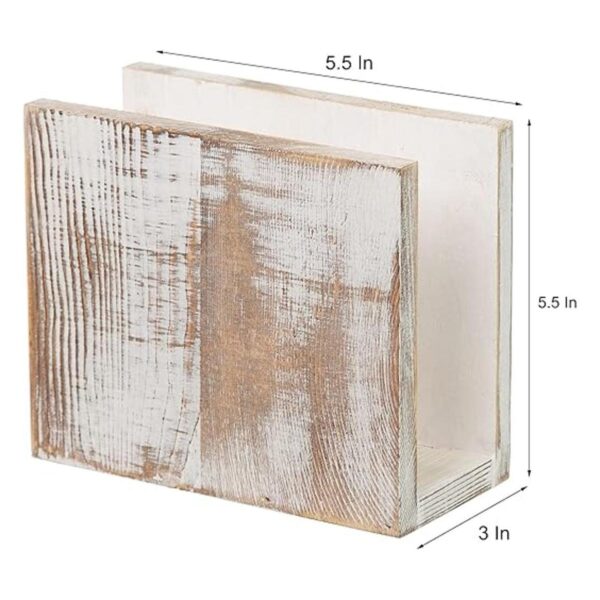 Servilleteros de papel de madera rústica dispensador de_2