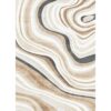 FINOREN Artistic Abstract Area Rug.Cream and Brown5x7_2
