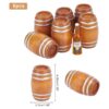 NBEADS 6 piezas de barril de madera en miniatura mini_5