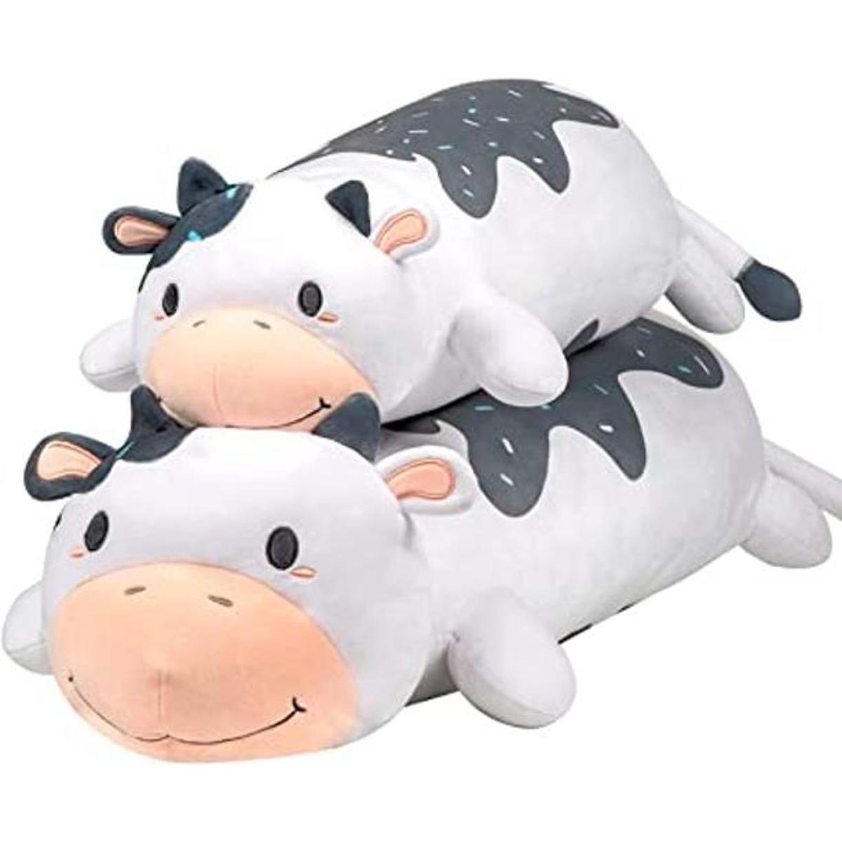 Mewaii Almohada de cuerpo largo de felpa de vaca