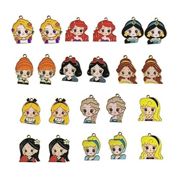 GTONEE 22 dijes de princesa de dibujos animados esmaltados_1