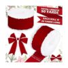 2 rollos de cintas decorativas de terciopelo de Navidad