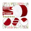 2 rollos de cintas decorativas de terciopelo de Navidad