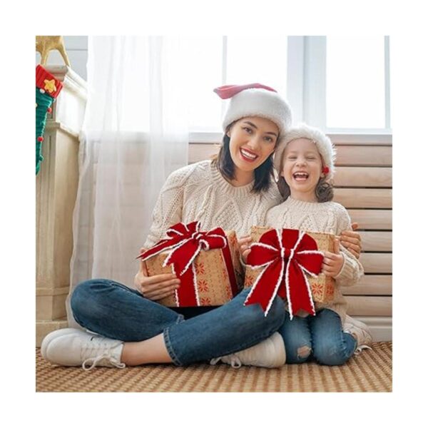 2 rollos de cintas decorativas de terciopelo de Navidad